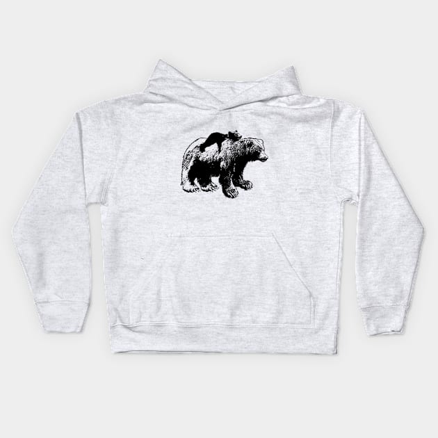 bear mother cub Kids Hoodie by ThyShirtProject - Affiliate